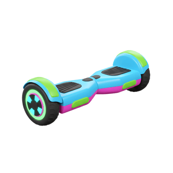 Colorful Hoverboard on White Background, Electric Self-Balancing Scooter for Fun png