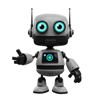 Cute Friendly Robot Standing and Waving Hello on Isolated White Background png