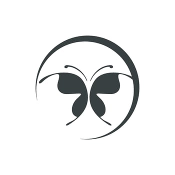 Circle Swoosh Butterfly Logo Template Illustration Design. EPS 10. vector