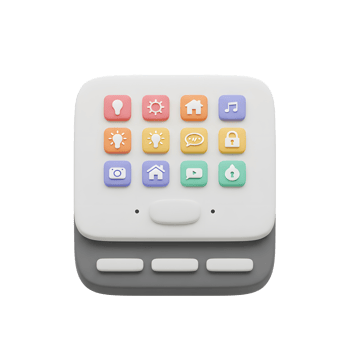 Smart Home Control Panel with App Icons for Modern Living png