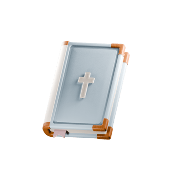The Bible. Religious concept. 3d icon. Illustration in minimal style. png