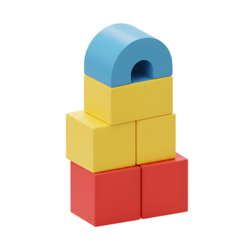 Colorful Building Blocks Stacked Up for Creative Play and Learning png