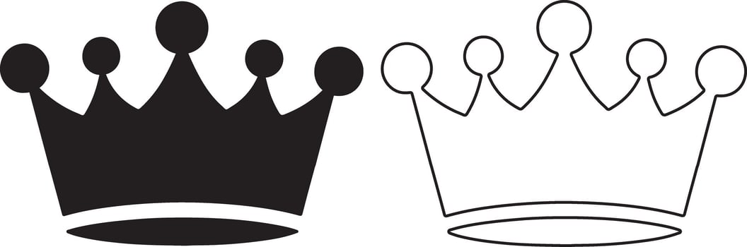 King crown icon design on white background vector