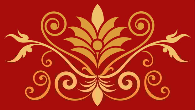 Ornate Golden Swirl Pattern with Intricate Details Ideal for Premium vector