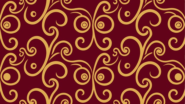 Elegant Luxury Golden Swirl Pattern with Ornate Details for Premium Background vector