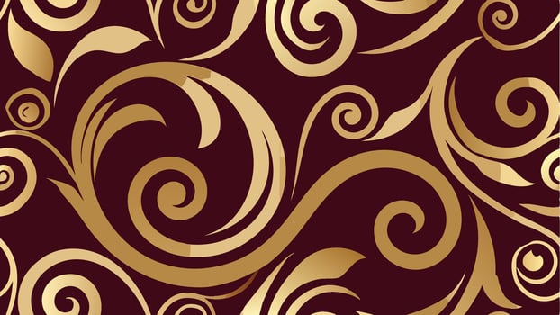 Elegant Luxury Golden Swirl Pattern with Ornate Details for Premium Backgrounds and Prints vector