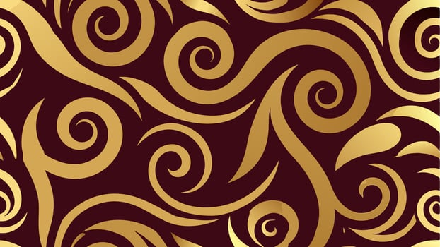 Decorative Luxury Golden Swirls Seamless Pattern Fashion Textile Interior Design vector