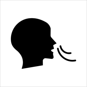 Breathing Icon ,Symbol isolated white background. illustration. color editable. vector