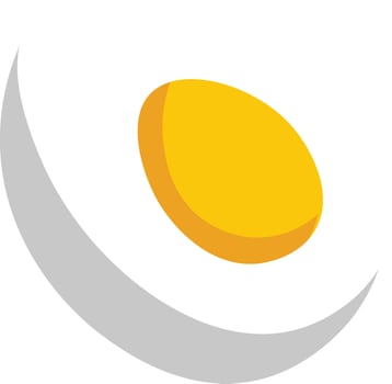 Illustration of a Halved Egg vector