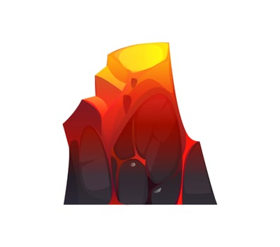 Barbecue burn fiery ember cartoon charcoal piece vector