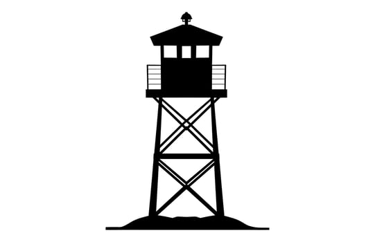Fire Watchtower Clipart isolated on a white background vector
