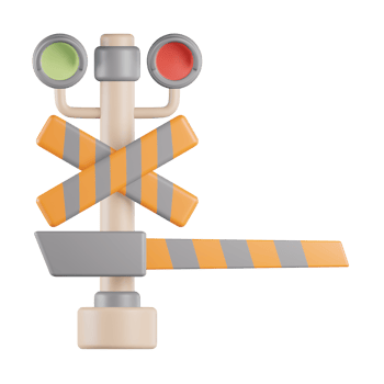 Railroad Traffic Light 3D Icon png