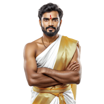A man in a traditional indian outfit png