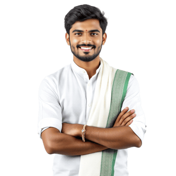 A man in a white shirt and green scarf png