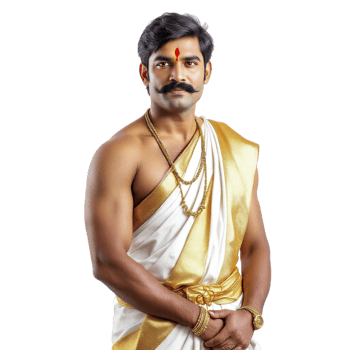 A man in a traditional indian outfit png