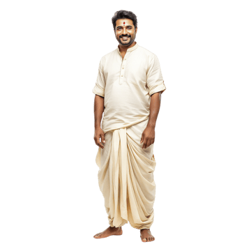 A man in a traditional indian outfit png