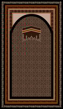Beautiful Muslim rug vector