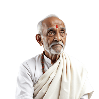 An old man in a white shirt and a red tie png