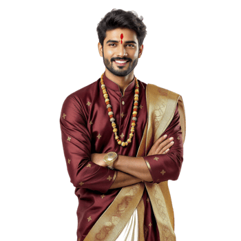A man in traditional indian attire png
