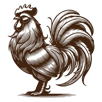 Chicken Rooster Design, Isolated in white background vector