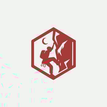 Peak Holders Rock Climbing logo vector