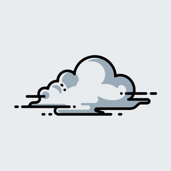 A cloud icon with a white background vector