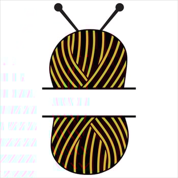 Elegant Knitting Monogram Illustration vector