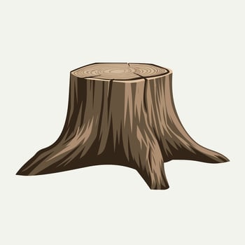 illustration of a tree stump vector