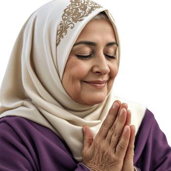 A woman in a hijab is praying png