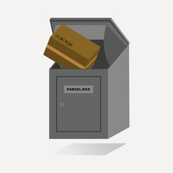 Parcel box design illustration vector