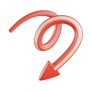 Curl Arrow 3D png