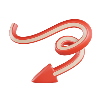 Slanted Arrow 3D Icon png