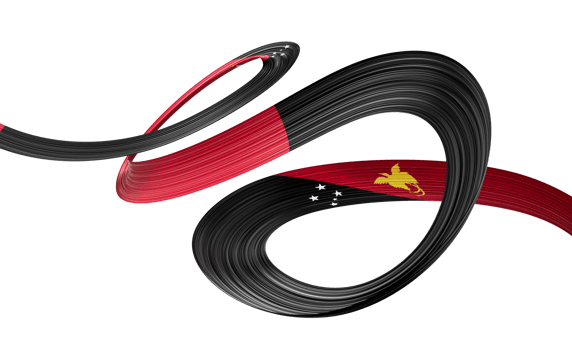 3d Flag Of Papua New Guinea 3d Shiny Waving Ribbon Flag. 3d Illustration png