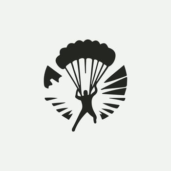 High Flare Sky Diving Logo vector