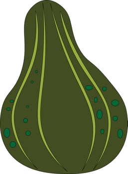A Ripped Green Pear Fruit Cartoon with a Green Leaf Illustration Whole Pear Element Food Ingredient Salad Design Healthy Food and Lifestyle Isolated on White Background vector