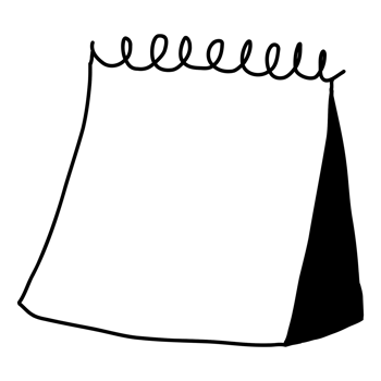 Blank Page Illustration in Notebook Style png