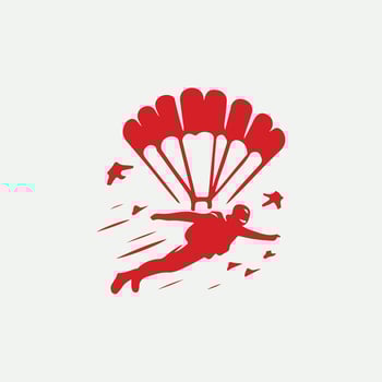 Fly High Sky Diving Logo vector