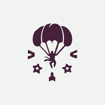 Vertical Impact Sky Diving Logo vector