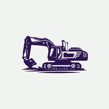 Excavator X Crawler Excavators logo vector