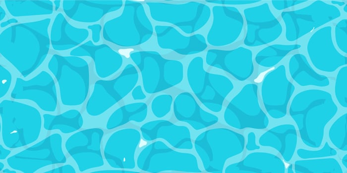 Calm sea water ripple surface with sunlight reflections in cartoon style game texture top view vector
