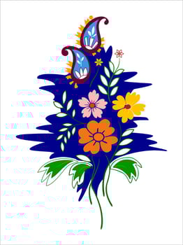 colorful flowers design. vector