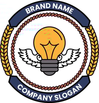 wings logo for company that is called Brand Name vector