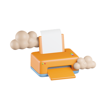 Cloud Printer 3D Icon png