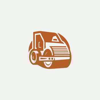 Smooth Ride Road Roller logo vector