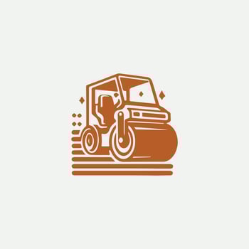 Roll Blaze Road Roller logo vector