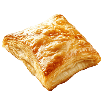 Golden Puff Pastry Delicious Treat on transparent background. png