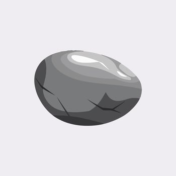 A gray rock on a white background vector