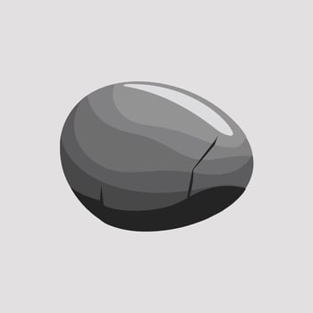 A gray rock on a white background vector
