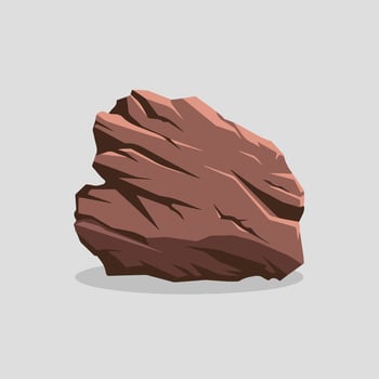 illustration of a rock isolated on a white background vector