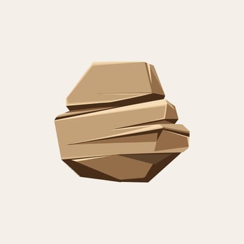 Minimalist Rock Illustration in a Simple Flat Style vector